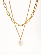 Load image into Gallery viewer, Pearl Drop Necklace Stack