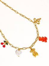 Load image into Gallery viewer, Cherry Beary Charm Necklace