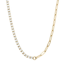 Load image into Gallery viewer, Pavéd Paperclip Necklace
