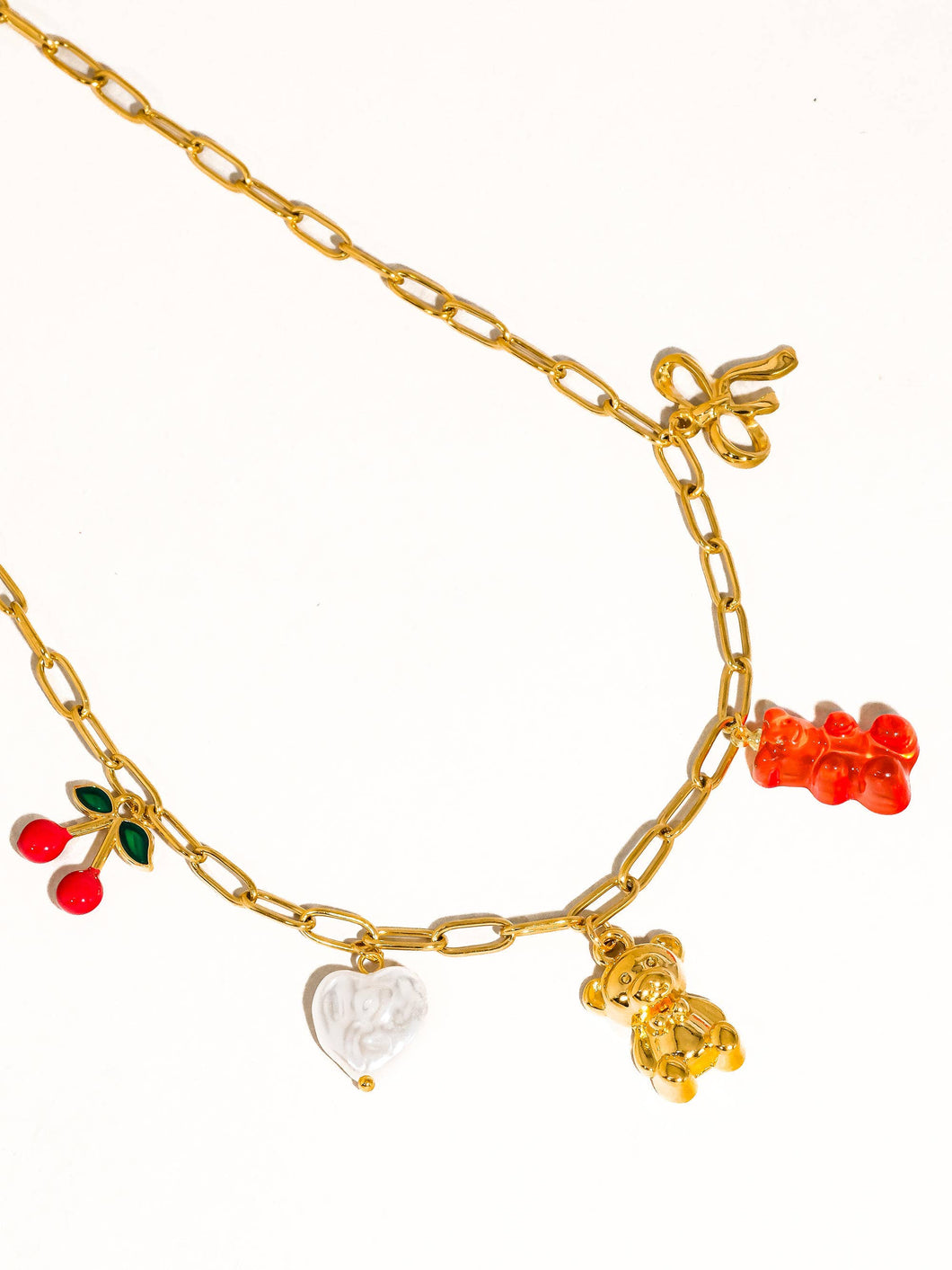 Cherry Beary Charm Necklace
